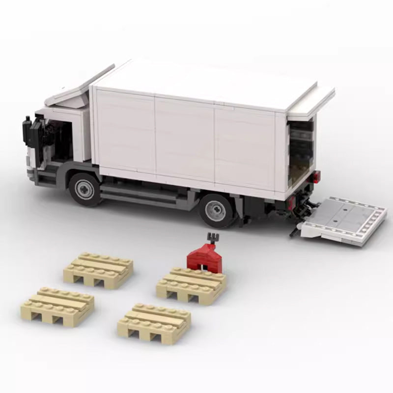 mercedes-benz atego white truck building set | moc-134268 - 5