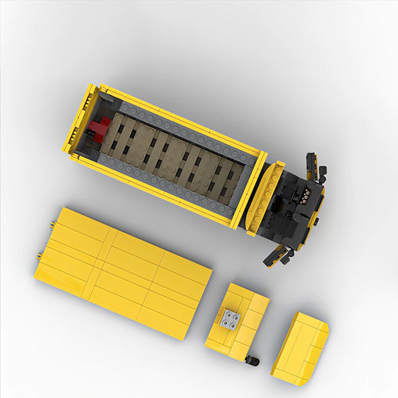 mercedes-benz atego yellow truck building set | moc-102534 - 3