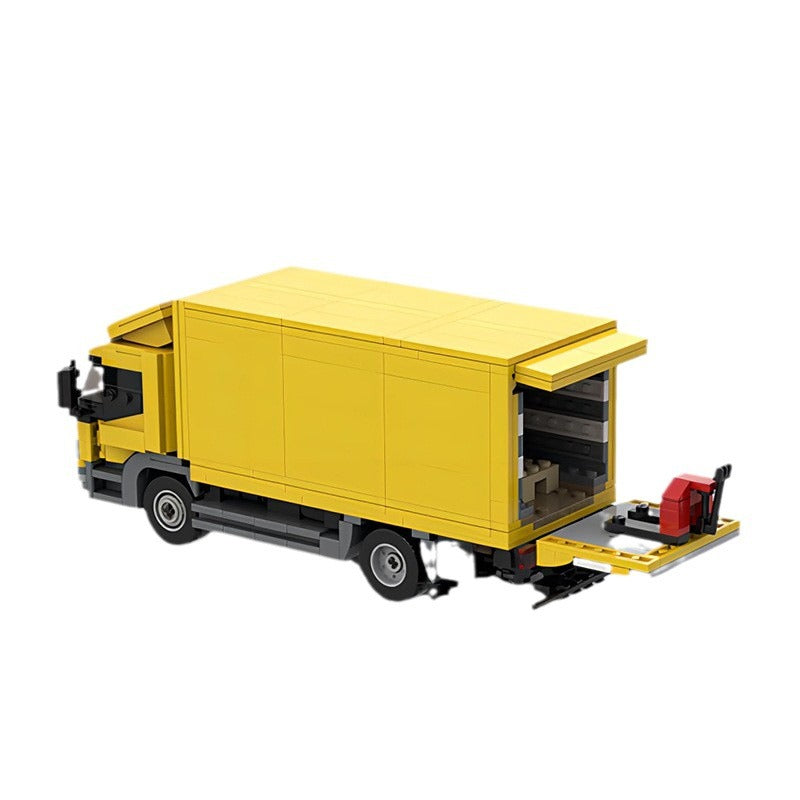 mercedes-benz atego yellow truck building set | moc-102534 - 4