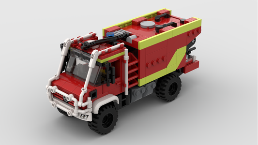 mercedes-benz unimog forest firetruck building set | moc-162805 - 1