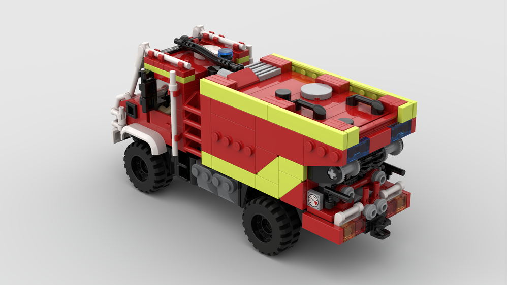 mercedes-benz unimog forest firetruck building set | moc-162805 - 1