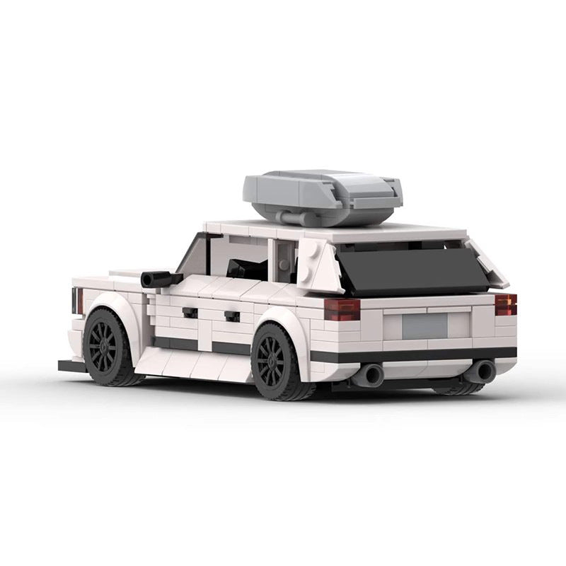 mercedes s124 lego-compatible racing car building set 360 pcs - 3