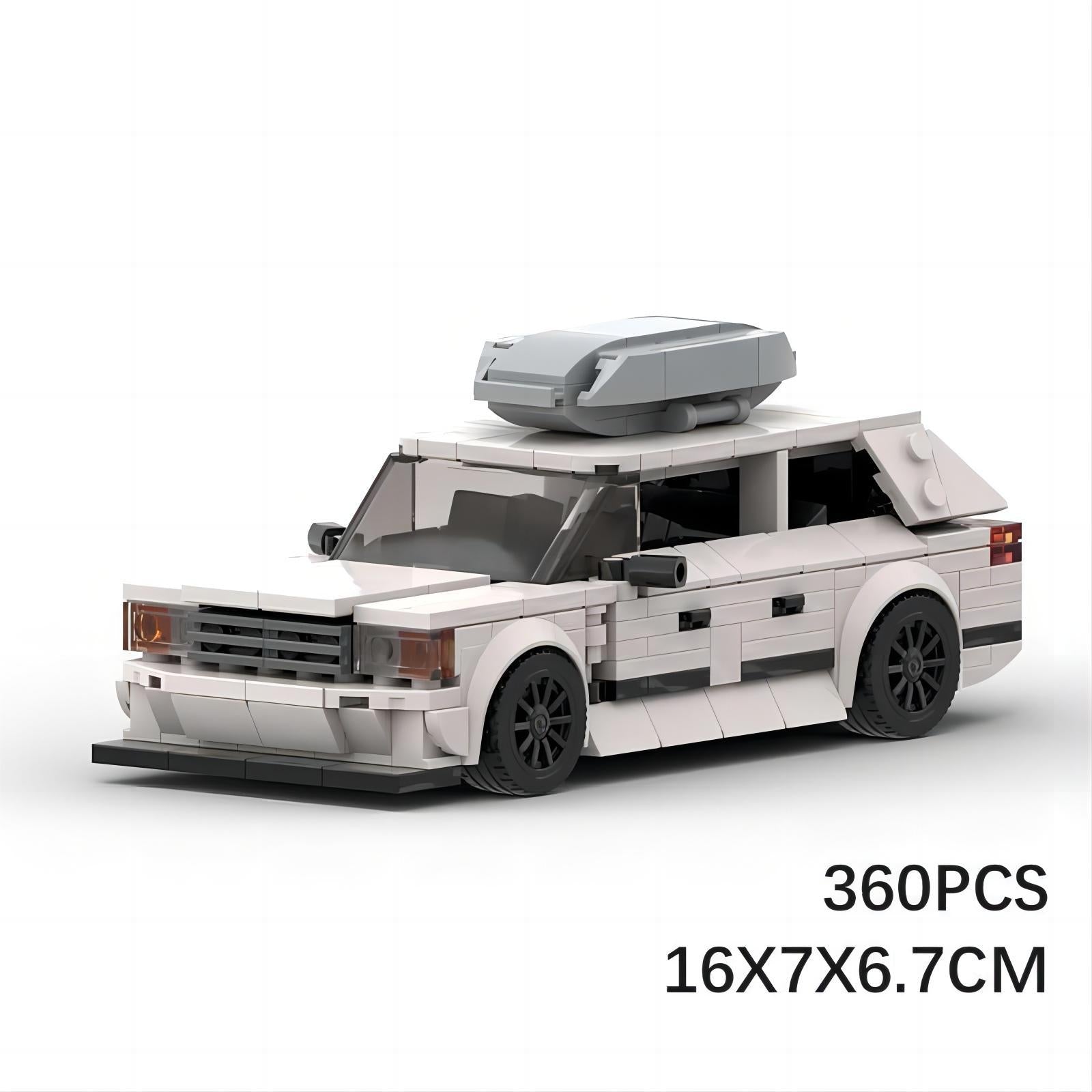 mercedes s124 lego-compatible racing car building set 360 pcs - 6