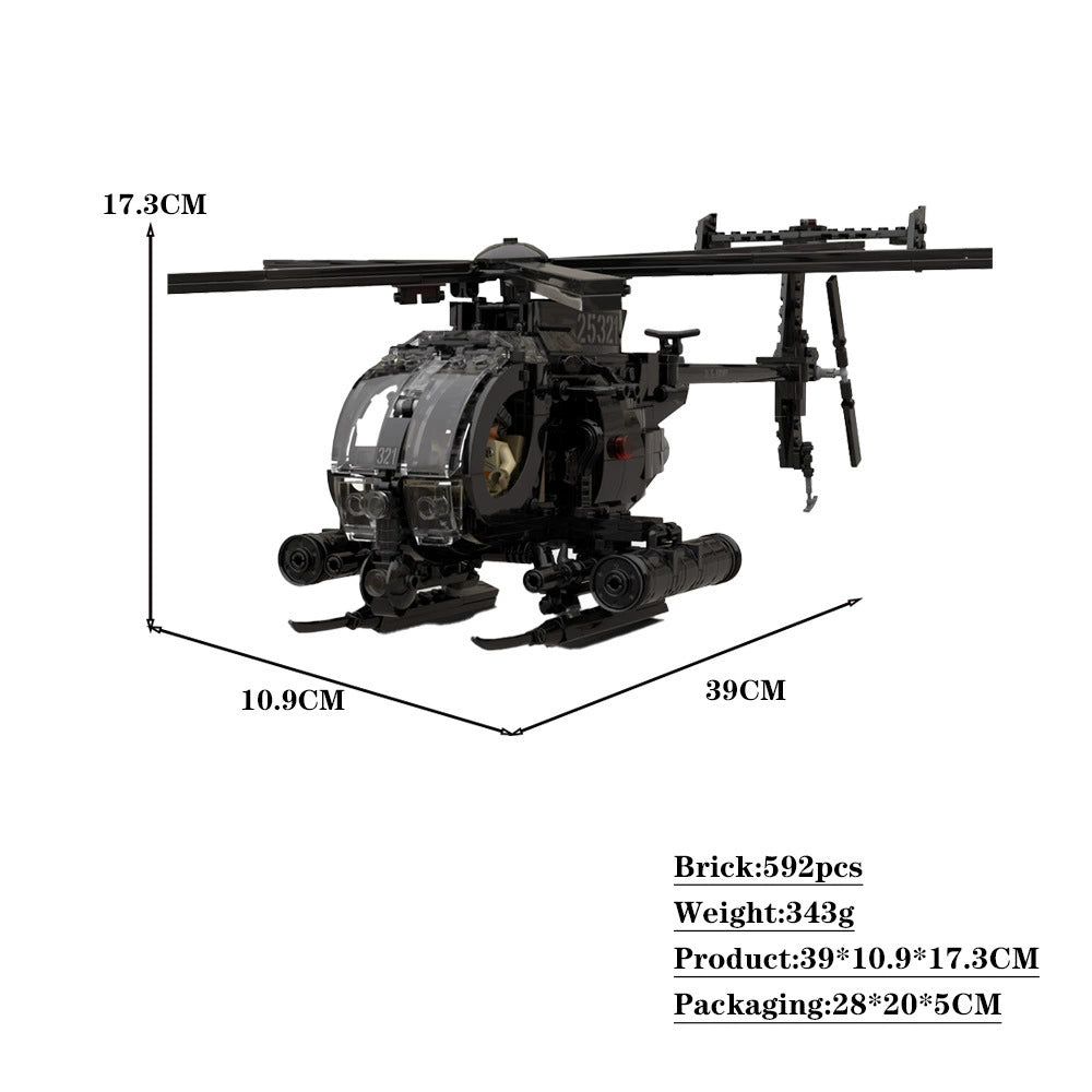 MH-6 Little Bird Helicopter Building Set | MOC-88275