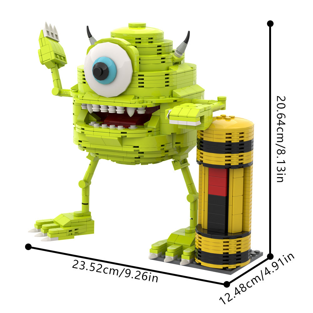 mike wazowski building set | monsters inc | lego compatible - 4
