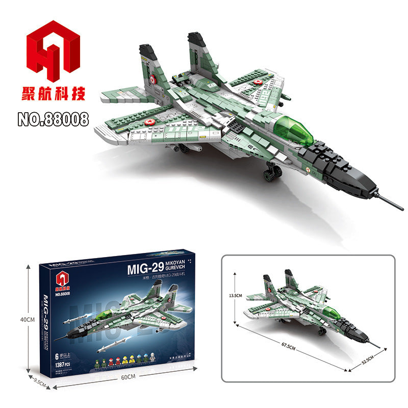 mikiyan gurevich mig-29 fighter building block set - juhang 88008 - 6