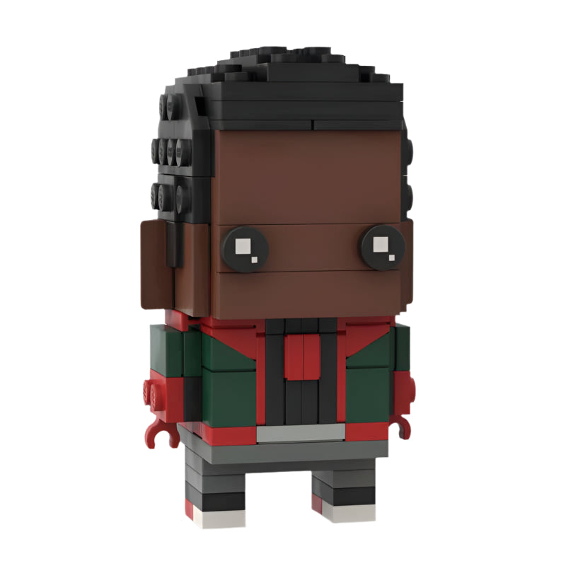 miles morales spider-verse moc brickheadz set | lego compatible - 5