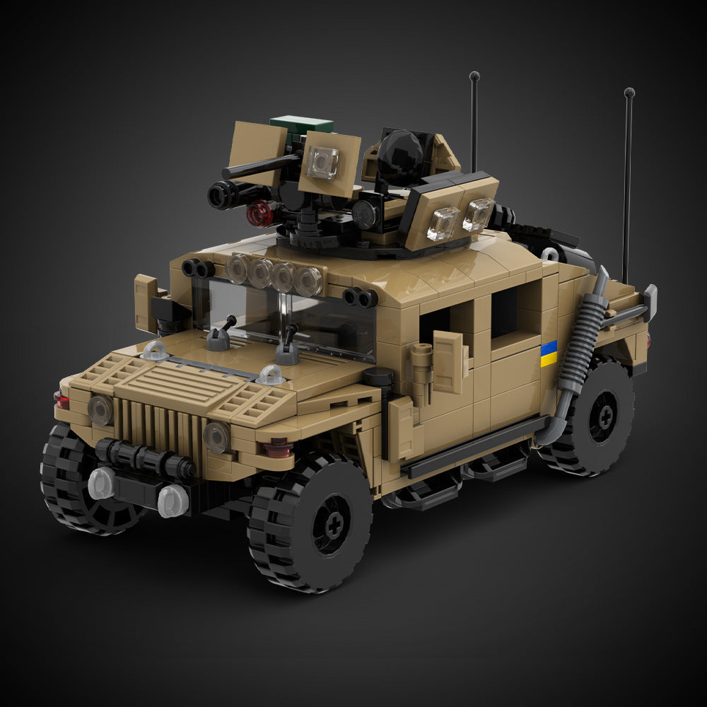 military hummer armored vehicle building set | lego-compatible - 1