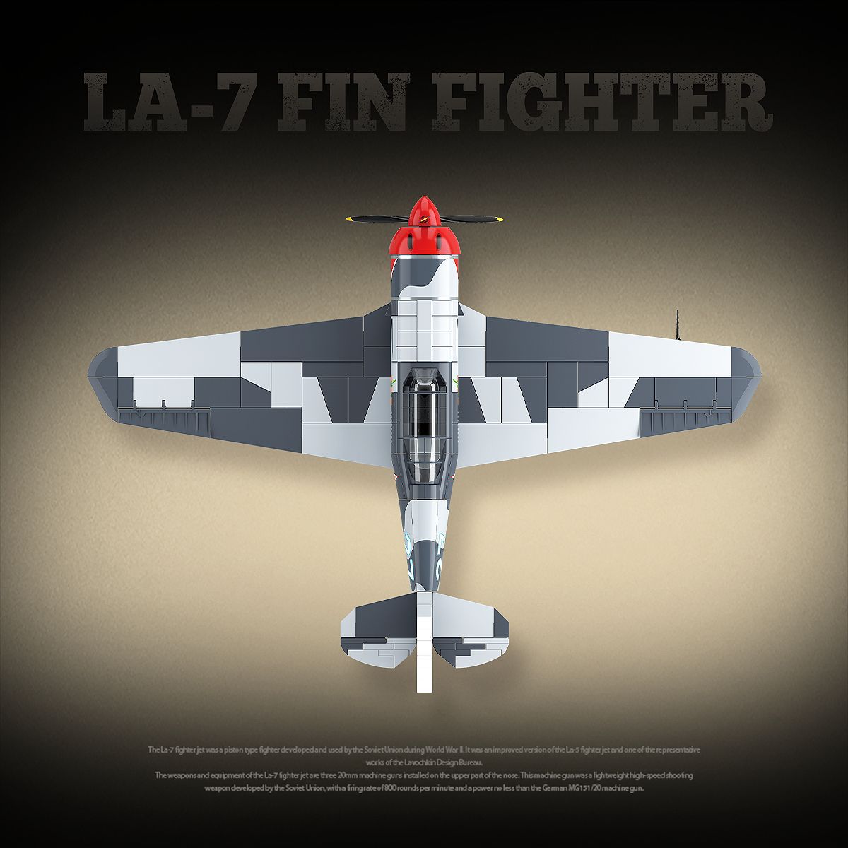 military la-7 fin fighter - quan guan 100286 - 4