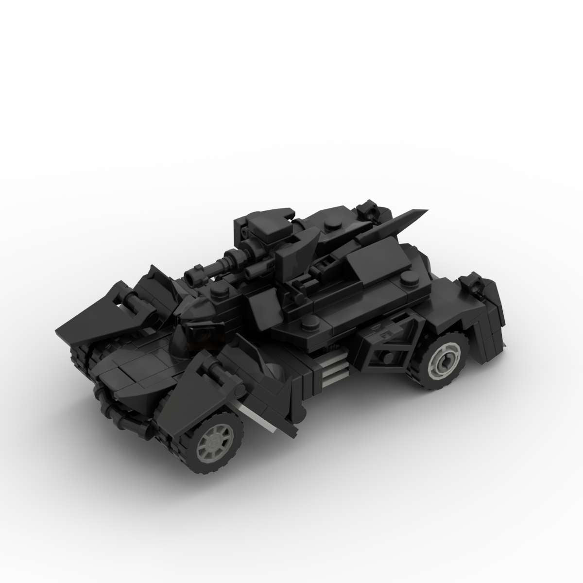 mini arkham knight batmobile building set | moc-20135 - 5