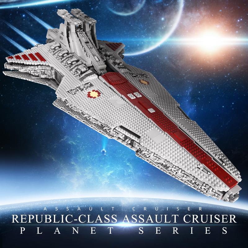 moc-0694 republic attack cruiser star destroyer bricks set - mould king - 4