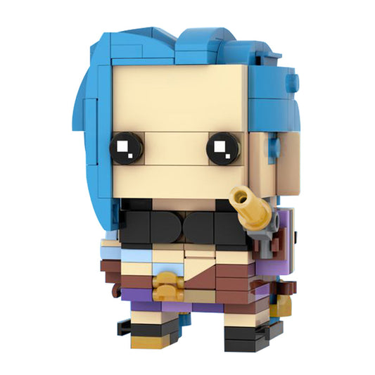 moc-103182 jinx brickheadz - arcane league of legends - 1