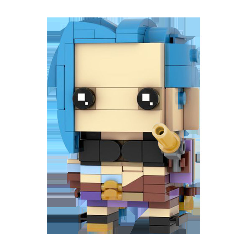 moc-103182 jinx brickheadz - arcane league of legends - 2