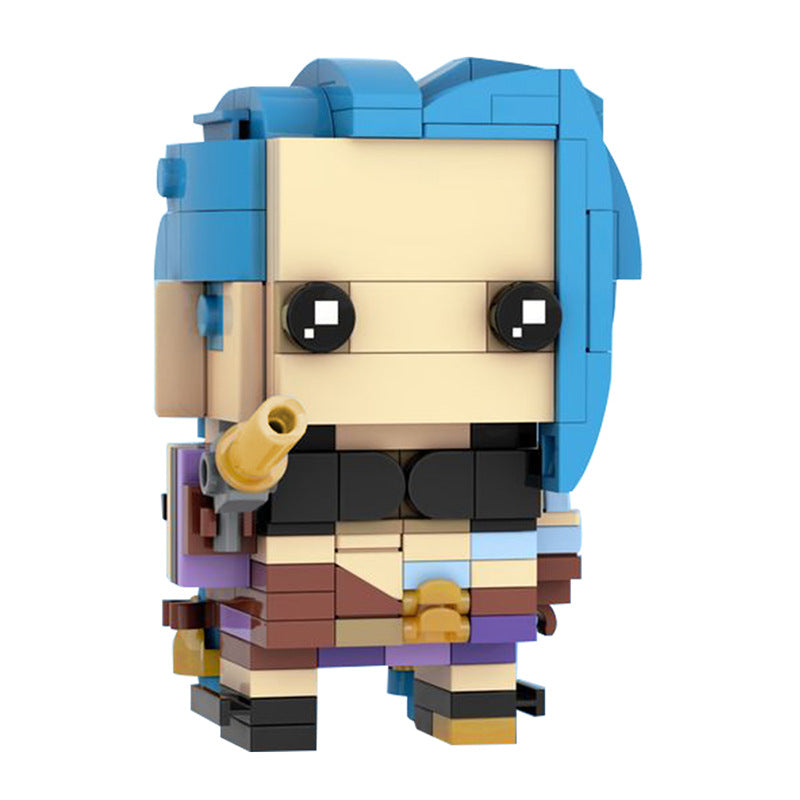 moc-103182 jinx brickheadz - arcane league of legends - 3