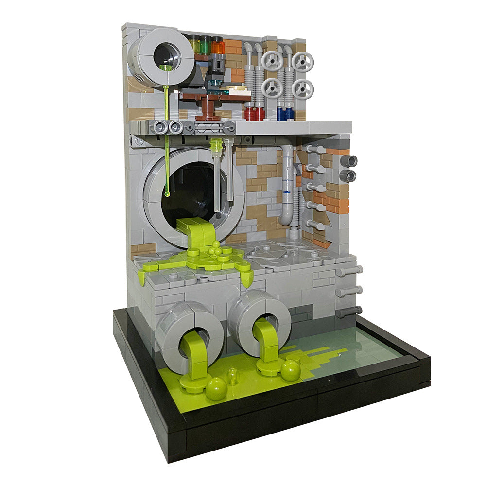 moc-111005 tmnt sewer diorama moc - ninja turtles building set - 1