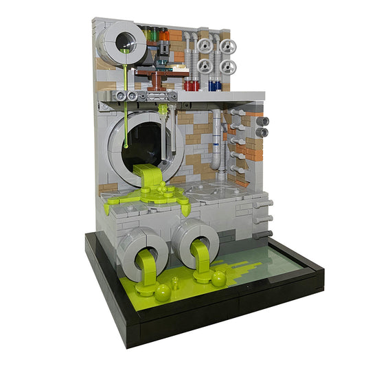 moc-111005 tmnt sewer diorama moc - ninja turtles building set - 1