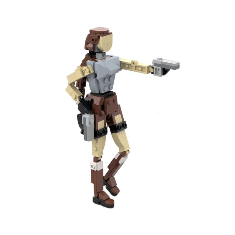 moc-119244 lara croft articulated figure tomb raider - 153 pcs - 4