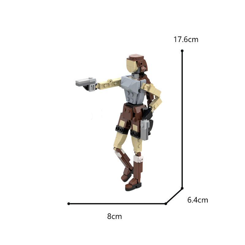moc-119244 lara croft articulated figure tomb raider - 153 pcs - 5