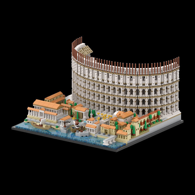 moc-123064 colosseum - lego compatible roman amphitheater set 3959 pcs - 6