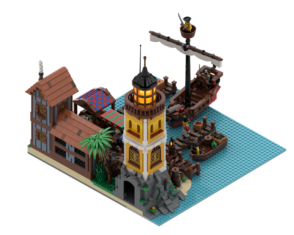 moc-152423 harbor pirates world #3 2155 pcs 3
