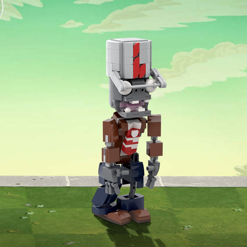 moc-156366 buckethead zombie building set - plants vs zombies - 1