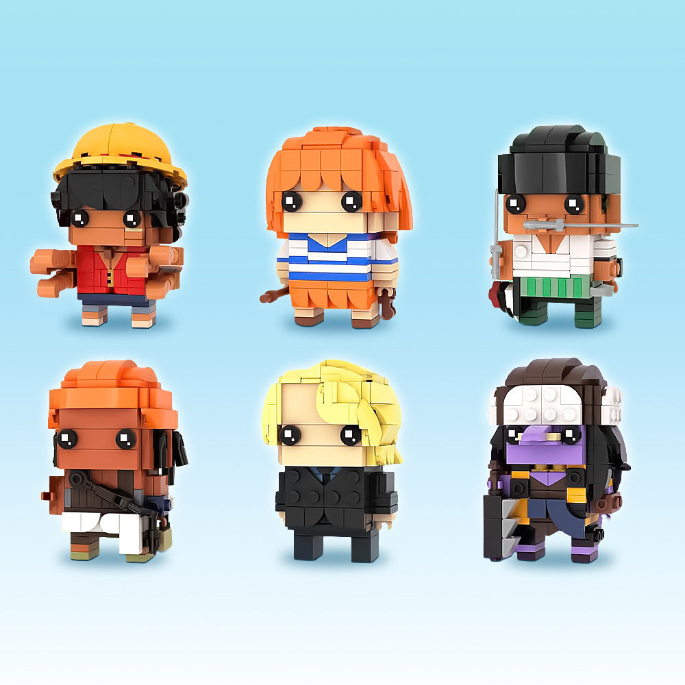 moc-158813 netflix one piece brickheadz collection lego moc - 1