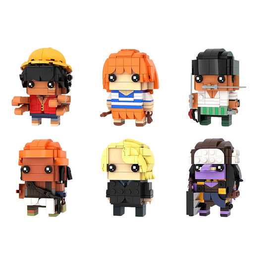 moc-158813 netflix one piece brickheadz collection lego moc - 2