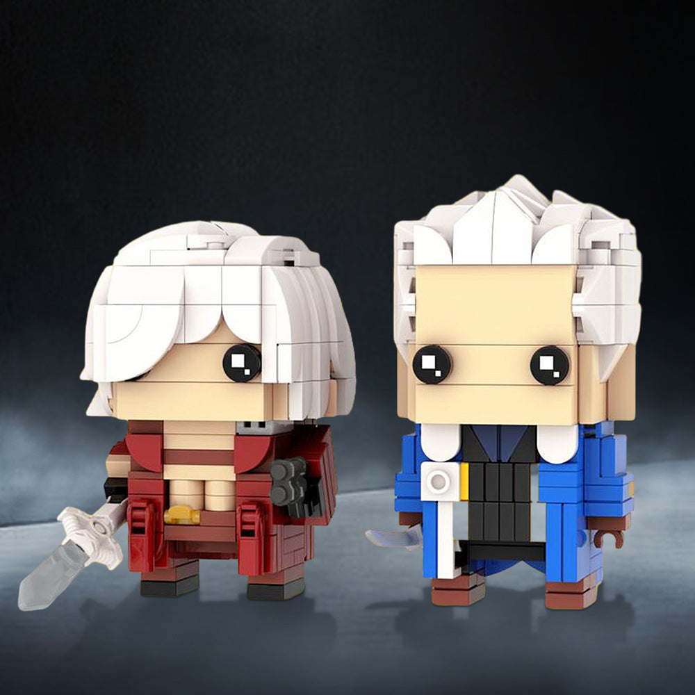 moc-160653 dante & vergil brickheadz - devil may cry - 3