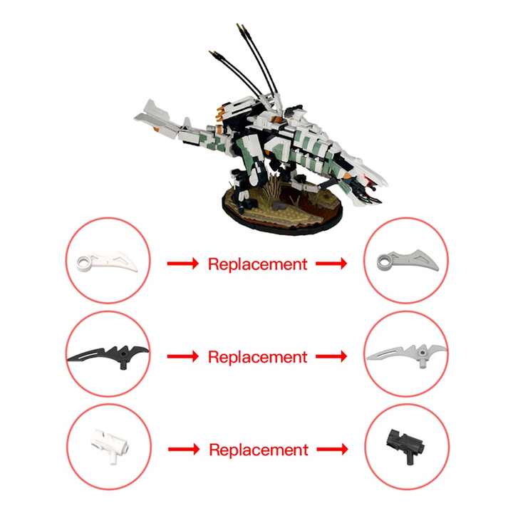 moc-16939 thunderjaw building set - horizon zero dawn - 5