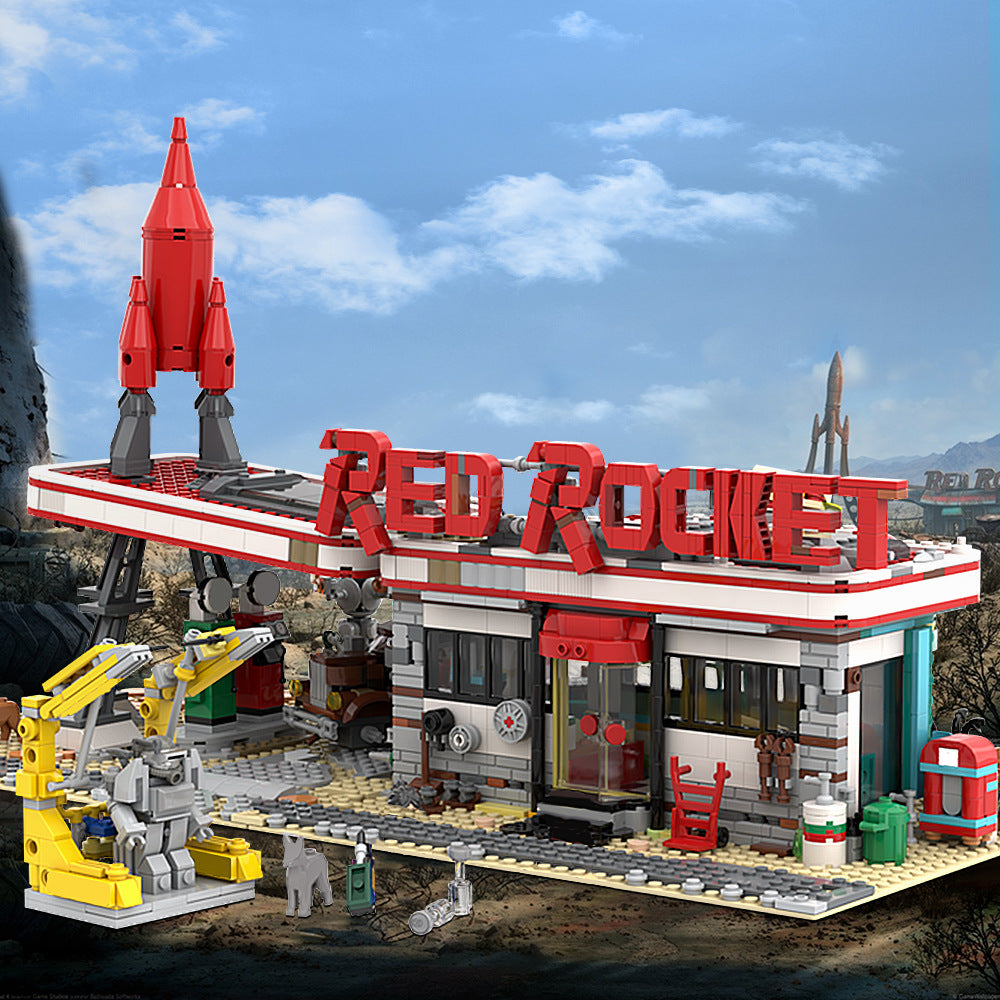 moc-180677 red rocket modular gas station from fallout - 1