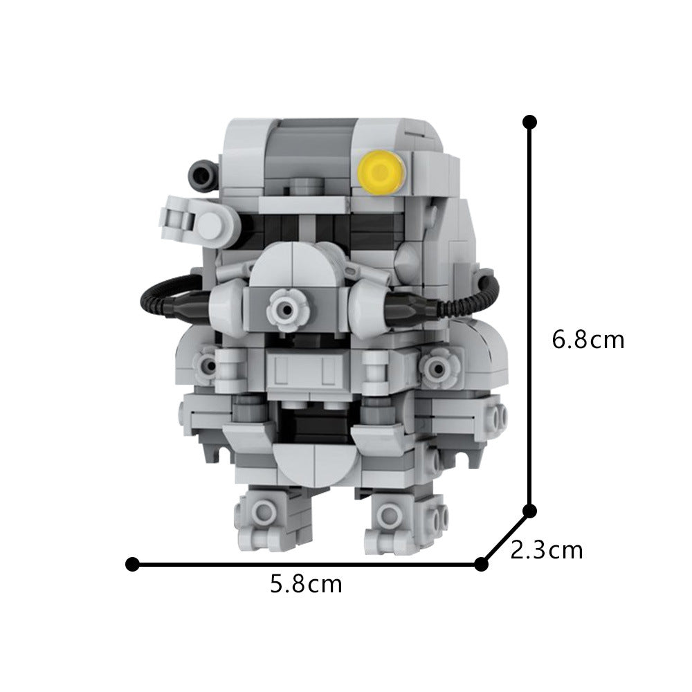 moc-183829 t-60 power armor brickheadz building set - fallout - 3