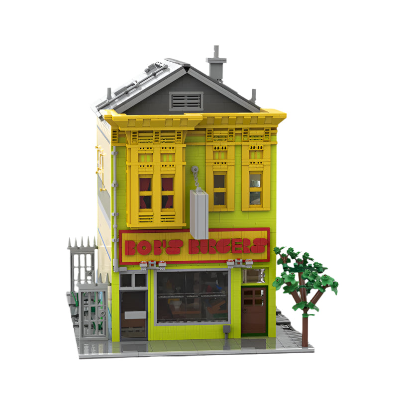 moc-186048 street view bob's burgers house 4699 pcs - 1