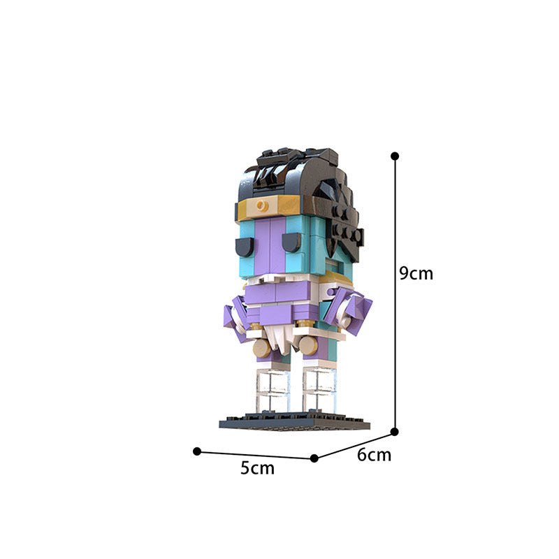 moc-26896 jotaro & star platinum brickheadz (jojo's bizarre adventure) - 3