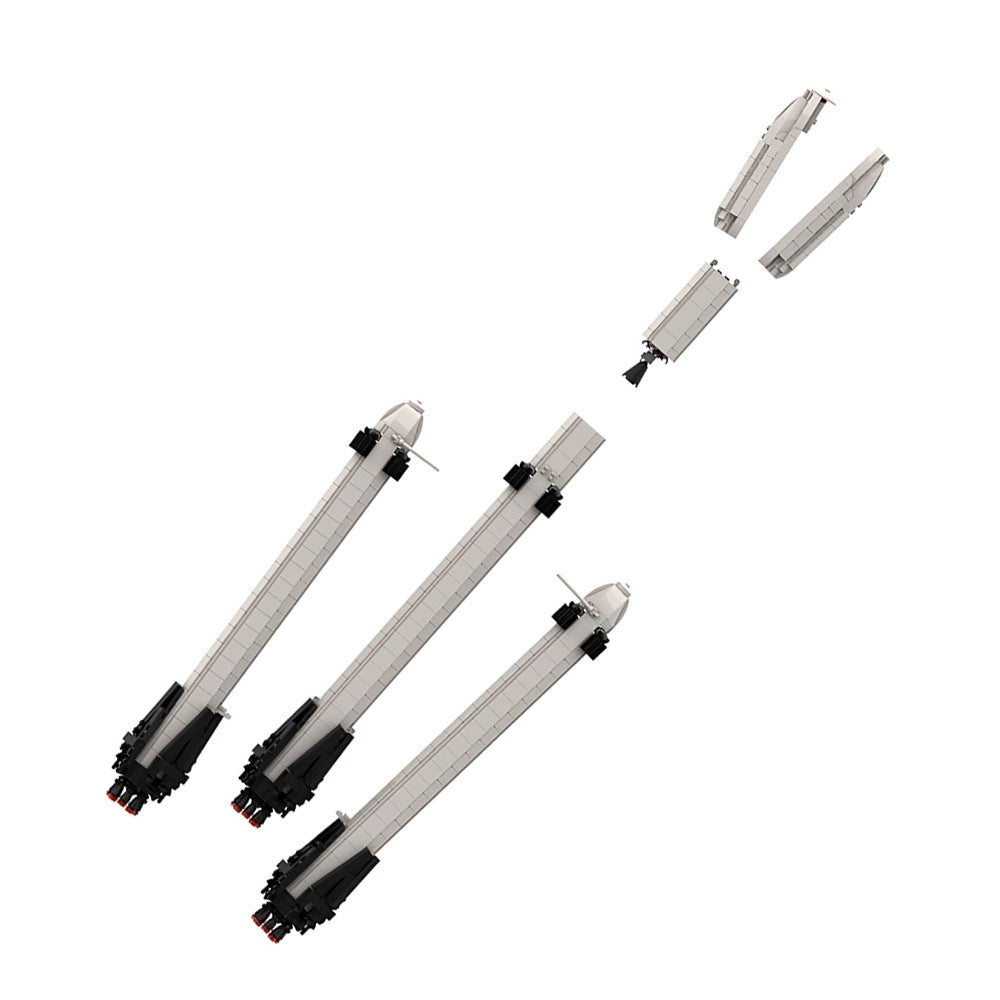 moc-55765 falcon heavy building set - saturn v scale - 4