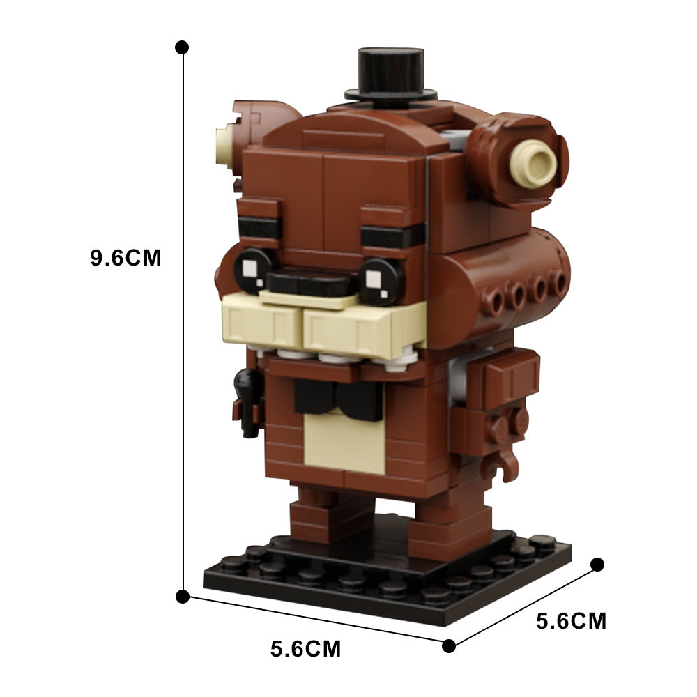 moc-55917 freddy fazbear brickhead building set - 4