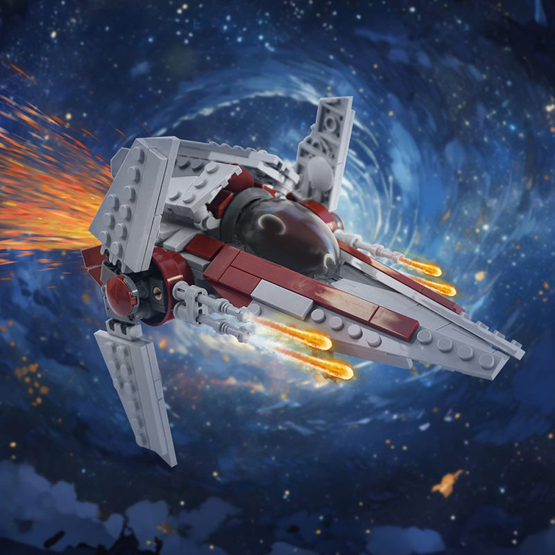 moc-74082 alpha-3 nimbus-class v-wing starfighter minifigure scale - 1