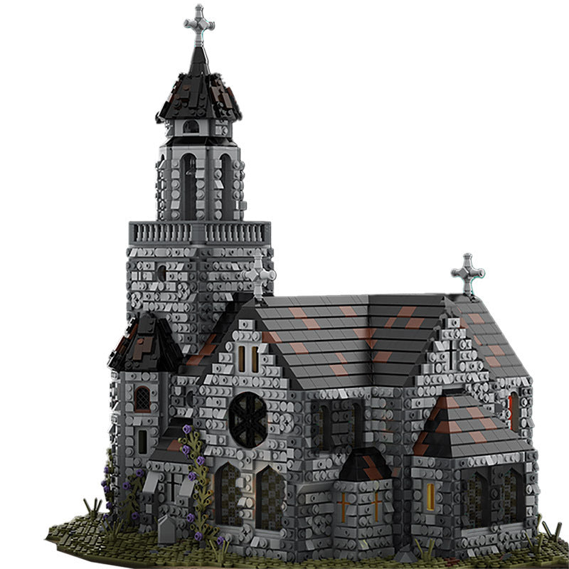 moc-76813 medieval cathedral european medieval castle - 6561 pcs - 1