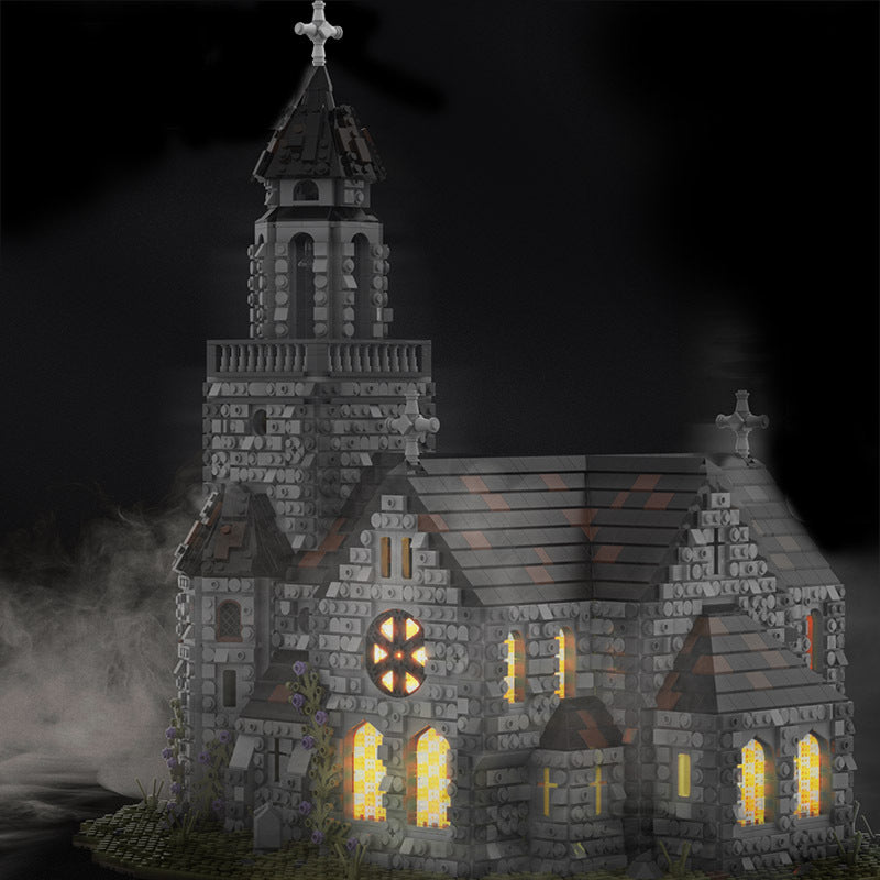 moc-76813 medieval cathedral european medieval castle - 6561 pcs - 4