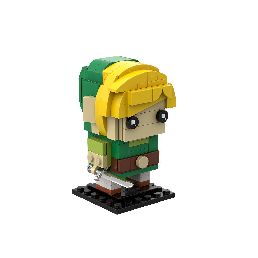 moc-79861 link brickheadz building set - zelda | gobricks - 4