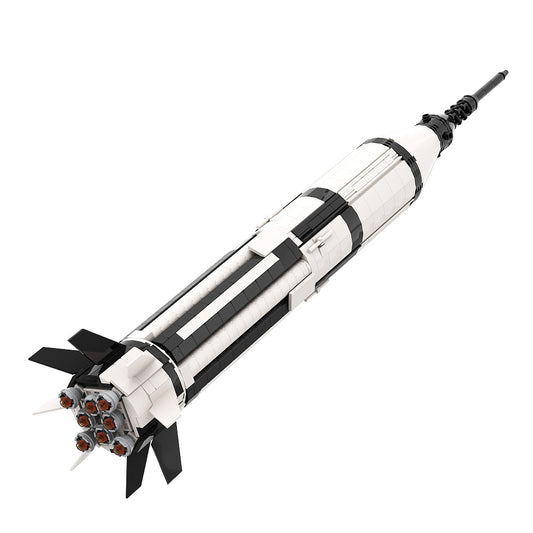 moc-82387 nasa saturn 1b booster building set - 110 scale - 2
