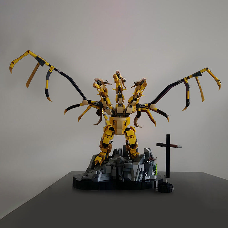 moc-86791 king ghidorah/monster zero godzilla - 741 pcs - 2