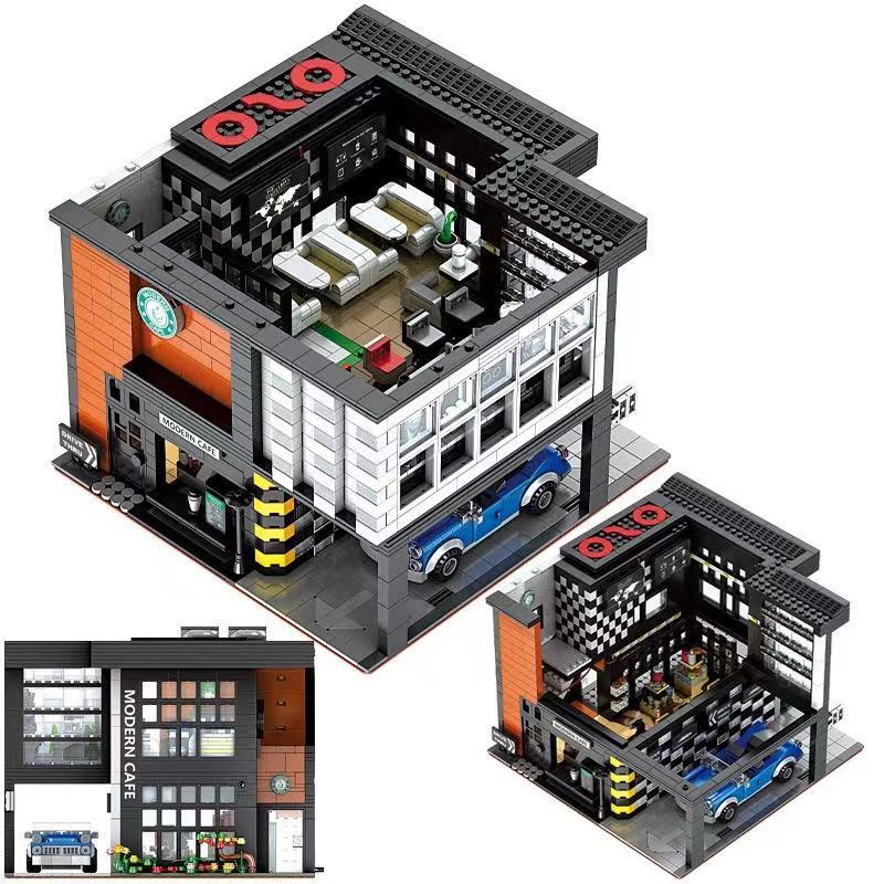 modern cafe building blocks set - juhang 86005 - 1