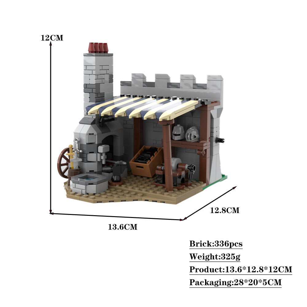 modular blacksmith building set | moc-83224 - 2