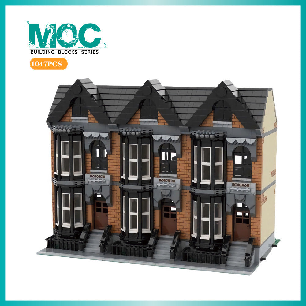 modular brownstone house building set | moc-162599 - 1