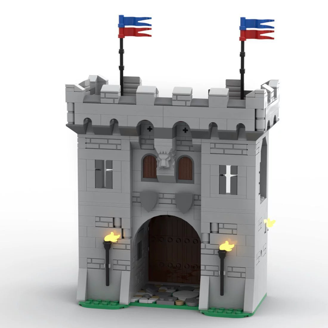 modular castle gatehouse building set | moc-77977 - 4