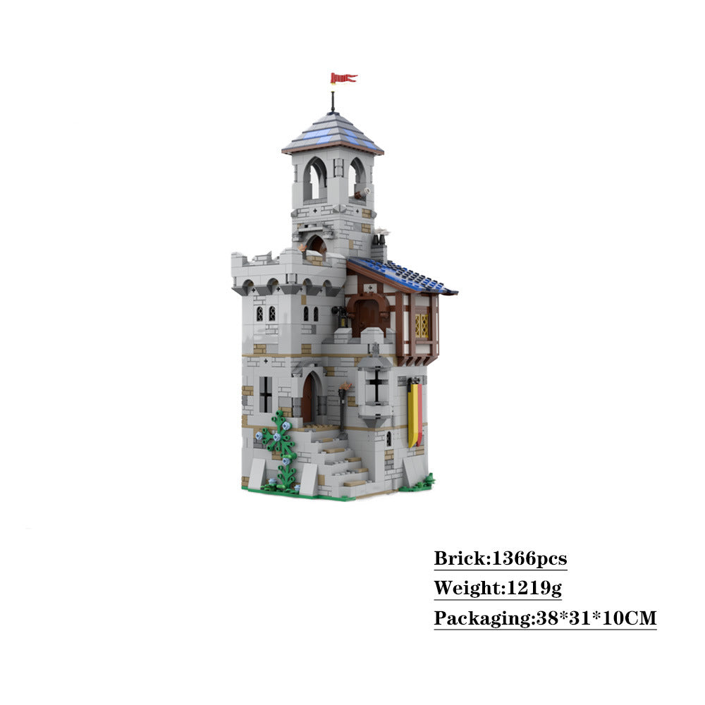 modular castle's keep building set  | lion knights | moc-92106 - 4