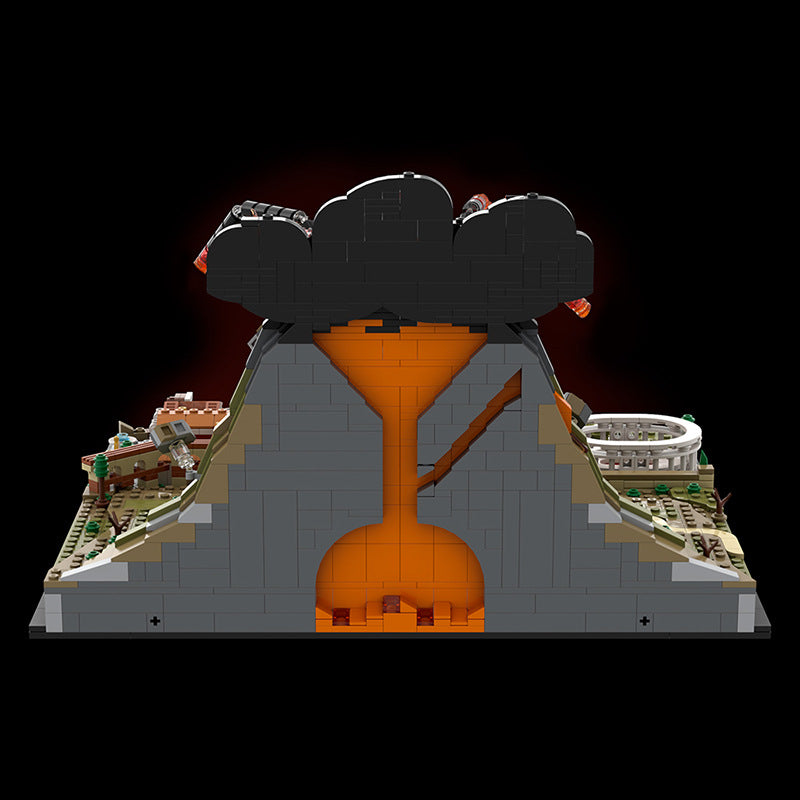 mount vesuvius with pompeii buili volcano & ancient ruins - 2533 pcs - 3