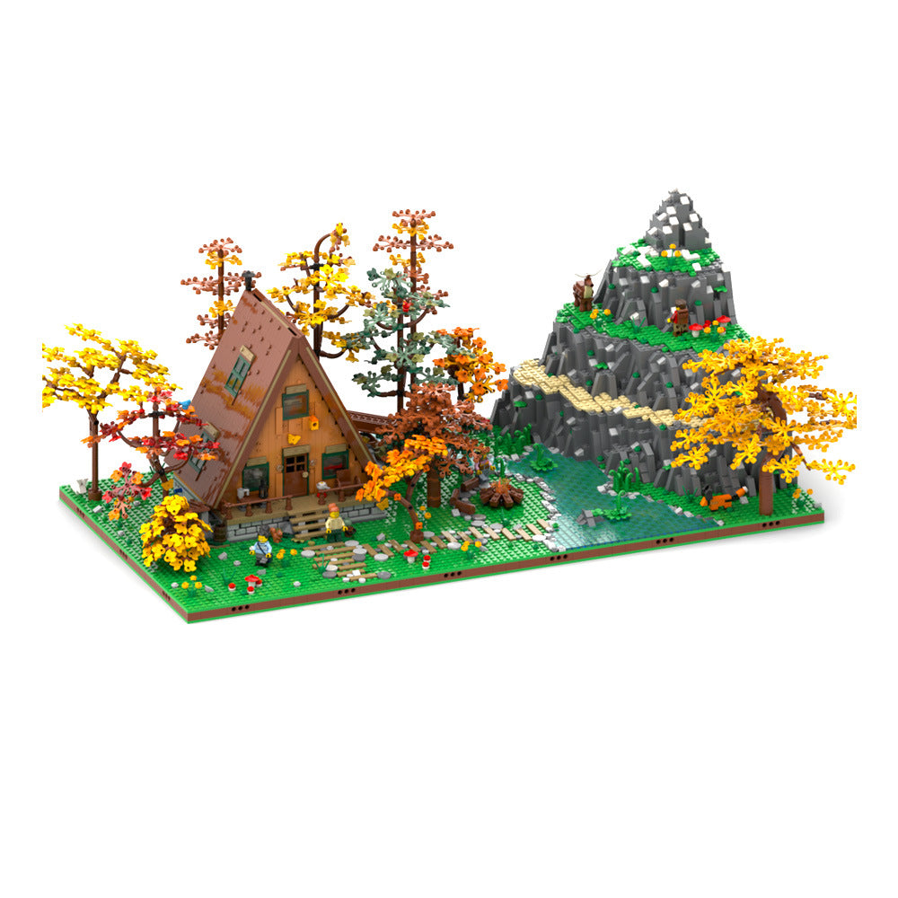 nature diorama and display for set 21338 a-frame cabin building set | moc-175981 - 1