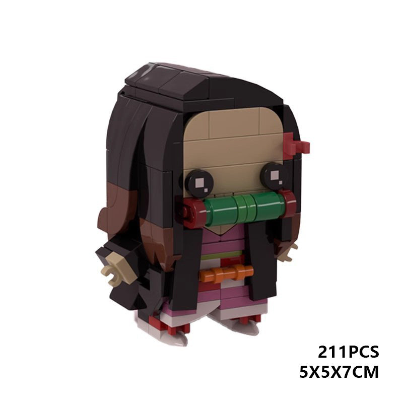 nezuko brickheadz building set | demon slayer | moc-82027 - 2