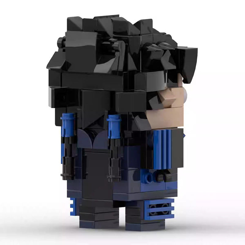 nightwing brickheadz moc set | lego-compatible superhero toy - 3